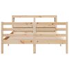 vidaXL Estructura de cama con cabecero madera maciza pino 140x200 cm
