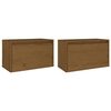 vidaXL Armarios pared 2 uds madera maciza pino marr&oacute;n miel 60x30x35 cm