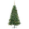 vidaXL &Aacute;rbol de Navidad preiluminado con luces y bolas verde 180 cm