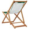 vidaXL Silla de playa plegable madera maciza de eucalipto y tela hojas
