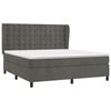 vidaXL Cama box spring con colch&oacute;n terciopelo gris oscuro 160x200 cm