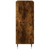 vidaXL Aparador de madera de ingenier&iacute;a roble ahumado 69,5x34x90 cm