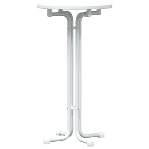 vidaXL Mesa de bar madera ingenier&iacute;a y acero blanco &Oslash;60x110cm