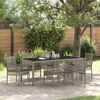 vidaXL Conjunto de Comedor de Jard&iacute;n 7 pcs Gris rat&aacute;n sint&eacute;tico