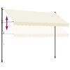 vidaXL Toldo retr&aacute;ctil de tela y acero crema 350x150 cm