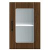 vidaXL Armario de pared para cocina puerta cristal Lucca roble marr&oacute;n