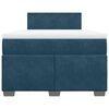 vidaXL Cama box spring con colch&oacute;n terciopelo azul oscuro 120x190 cm