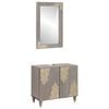 vidaXL Juego de Muebles de Ba&ntilde;o 2 uds. Gris 62 x 33 x 58 cm