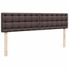 vidaXL Estructura cama otomana colchones tela marrón oscuro 200x200cm