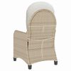 vidaXL Sillón reclinable Beige 56 x 66 x 95cm ratán sintético