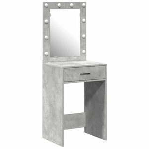 vidaXL Mesa de Tocador con cajón Gris hormigón 50 x 41 x 135 cm