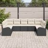 vidaXL Conjunto de sof&aacute;s de jard&iacute;n 9 pcs Negro y rat&aacute;n sint&eacute;tico