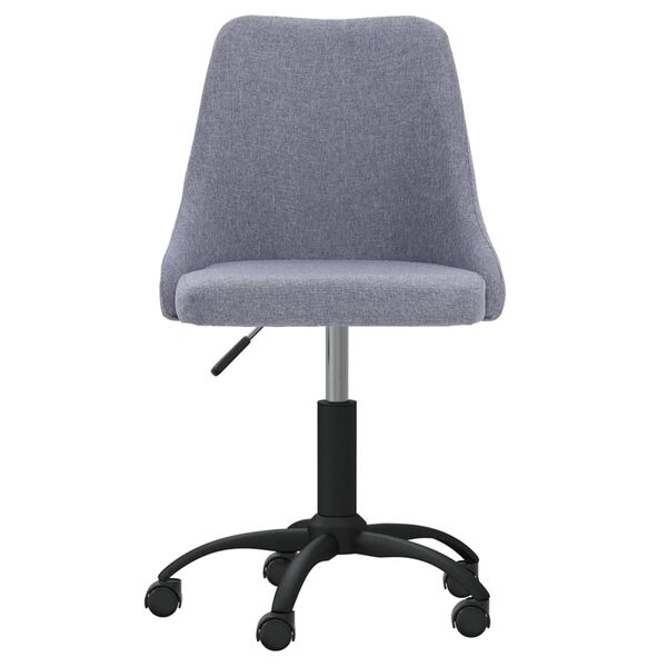 vidaXL Silla de comedor giratoria tela gris claro