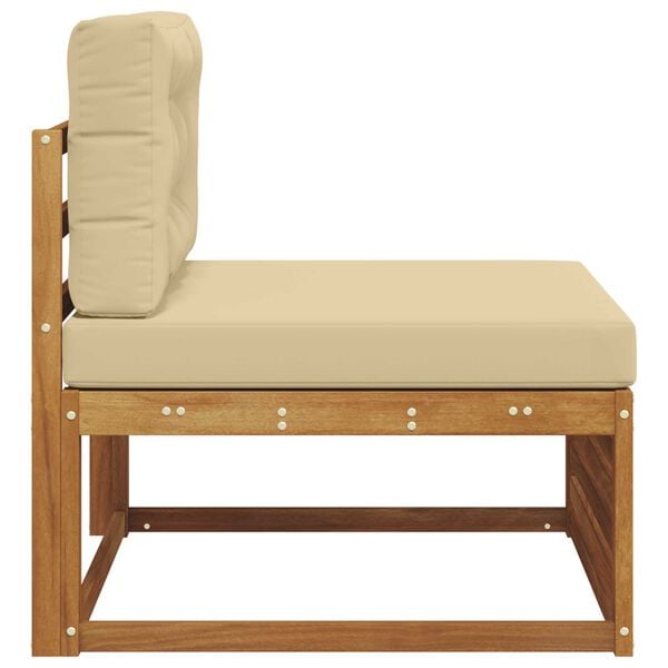 vidaXL Sof&aacute; central de exterior Madera de Acacia S&oacute;lida Natural