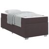 vidaXL Estructura de cama con colchón Marrón Oscuro 80 x 200 cm tela