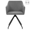 vidaXL Sillas de comedor giratorias 2 unidades tela gris claro