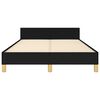 vidaXL Estructura de cama sin colch&oacute;n tela negro 120x200 cm