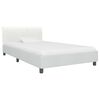 vidaXL Estructura de cama sin colchón cuero sintético blanco 90x200 cm