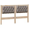 vidaXL Cabecero Otro Marr&oacute;n y taupe 150 cm Madera maciza de pino