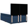 vidaXL Cama box spring con colch&oacute;n tela azul 140x200 cm