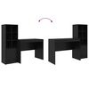 vidaXL Escritorio con caj&oacute;n 2 pcs Roble Negro