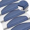 vidaXL Alfombrillas para escaleras 10 unidades 65x24x4 cm Azul Semicircular Grande
