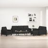 vidaXL Juego de sof&aacute;s con cojines 4 piezas tela negro