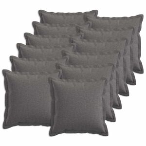 vidaXL Funda de almohada 12 uds. HOUTEN Gris Claro 40 x 40 cm