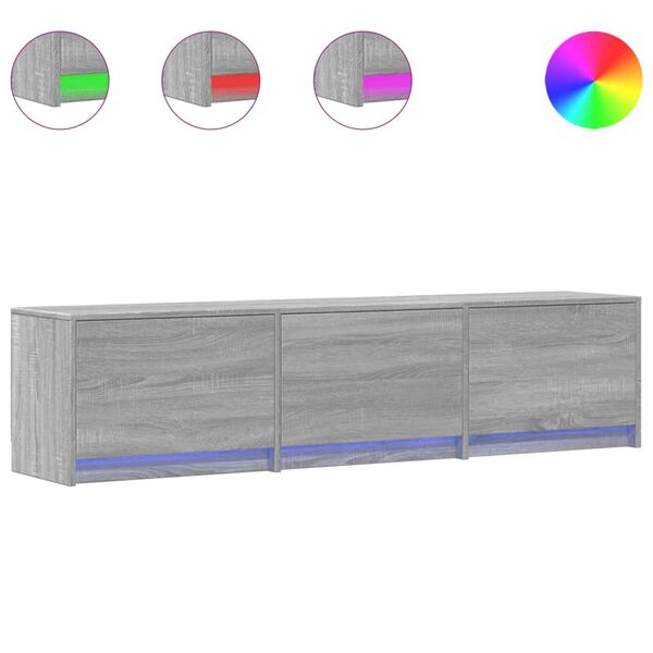 vidaXL Mueble de TV Gris Sonoma 165 x 34 x 40 cm Madera de ingenier&iacute;a