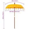 vidaXL Parasol Balin&eacute;s Amarillo 185 x 185 x 260 cm Algod&oacute;n