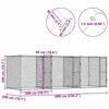 vidaXL Jaula para perro Plateado 600 x 200 x 200 cm Acero Galvanizado