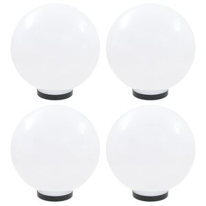 vidaXL L&aacute;mparas de bola LED 4 unidades esf&eacute;ricas PMMA 30 cm