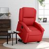 vidaXL Sillón reclinable elevable cuero artificial rojo