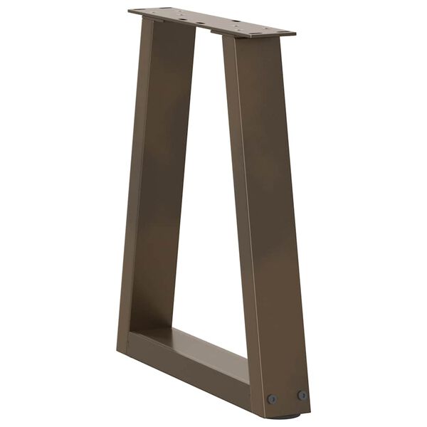 vidaXL Patas para mesa de centro en forma de V (2 unidades, acero natural, 28 x 42-43,3 cm)