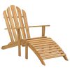 vidaXL Silla Adirondack con reposapi&eacute;s de madera maciza de teca