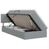 vidaXL Cama con almacenamiento y colch&oacute;n Gris Claro 90 x 190 cm