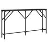 vidaXL Mesa consola madera de ingenier&iacute;a negro 140x23x75 cm