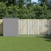 vidaXL Caseta perros corral acero galvanizado gris claro 214x865x181cm