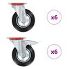 vidaXL Ruedas giratorias 12 unidades 160 mm