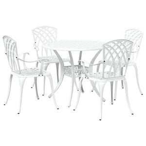 vidaXL Conjunto de Comedor de Jard&iacute;n 5 pcs Aluminio