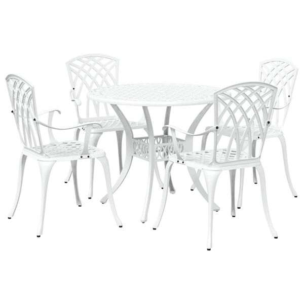 vidaXL Conjunto de Comedor de Jard&iacute;n 5 pcs Aluminio