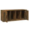 vidaXL Mueble para TV madera contrachapada roble ahumado 100x35x40 cm