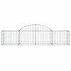 vidaXL Cesta de gaviones forma arco hierro galvanizado 200x50x40/60 cm