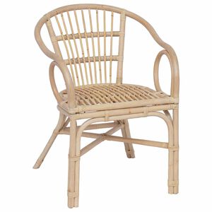 vidaXL Silla Apilable Natural 58 x 60 x 81 cm Rat&aacute;n