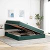 vidaXL Cama con almacenamiento Verde oscuro 180 x 200 cm Terciopelo