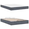 vidaXL Estructura de cama con colch&oacute;n 2 pcs Gris Tenue Terciopelo