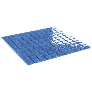 vidaXL Azulejo Mosaico 11 pcs Azul 50 x 50 cm Cristal