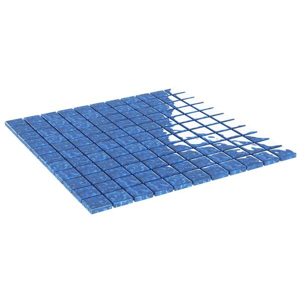 vidaXL Azulejo Mosaico 11 pcs Azul 50 x 50 cm Cristal