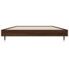 vidaXL Estructura de cama sin colch&oacute;n madera marr&oacute;n roble 90x190 cm