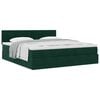 vidaXL Estructura de cama otomana con colch&oacute;n verde oscuro 200x200 cm